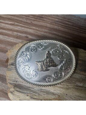 Montana Silversmiths Cowboy Livestock Belt Buckle 1340 Bull Rider Western